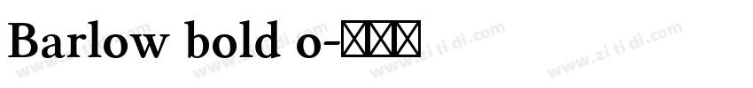 Barlow bold o字体转换